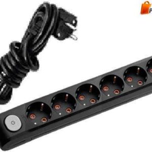 Viko Multi-Let Siyah Altılı Grup Priz Anahtarlı Topraklı Ups 2 Metre (Çocuk Korumalı) 90139602